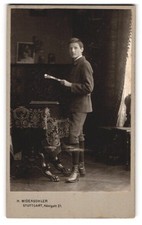 Fotografia H. Widensohler, Stuttgart, Königstr. 21, Młody pan w garniturze z ze  na sprzedaż  Wysyłka do Poland