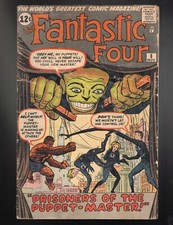 Usado, Fantastic Four 8 1st Puppet Master 1962 Kirby art Wrinkled Cvr comprar usado  Enviando para Brazil