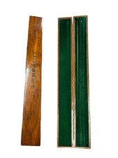 Taco de bilhar vintage feito à mão de madeira caixa com dobradiça de latão para piano personalizado comprar usado  Enviando para Brazil