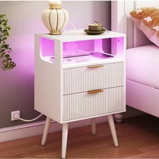White nightstand charging for sale  Reading