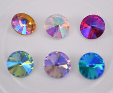 Usado, 100 peças contas de botão de cristal strass vidro facetado cor AB redondas joias comprar usado  Enviando para Brazil