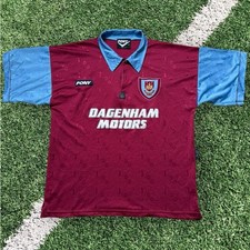 Camisa masculina West Ham United 1995/1996 Centenary Home PONY 100 anos GG original, usado comprar usado  Enviando para Brazil