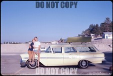 Slide original 35mm 1958 Chevrolet Brookwood Station Wagon proprietário e namorada D comprar usado  Enviando para Brazil