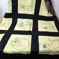 Vintage cat quilt for sale  Wildwood