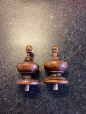 Pair wooden finial for sale  WALSALL