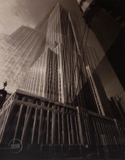 Estera de colección Edward Steichen Architecture Maypole Empire State grabado 1932 14x17 segunda mano  Embacar hacia Mexico