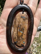 Colar de opala Boulder madeira fossilizada eucalipto madeira artesanal joias feitas à mão comprar usado  Enviando para Brazil