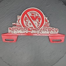 Placa de metal nunca reboque placa de matrícula reboque carro clássico? Decoração de garagem comprar usado  Enviando para Brazil