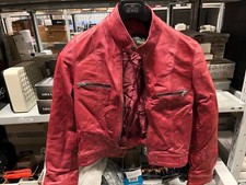 Giacca pelle rossa usato  Italia