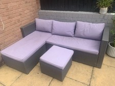 Grey rattan corner for sale  NOTTINGHAM