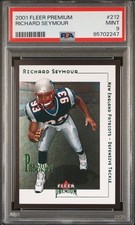 2001 RICHARD SEYMOUR FLEER PREMIUM RC /2001 PSA 9 #212 PATRIOTS HOF POP=2 NÃO 10s comprar usado  Enviando para Brazil