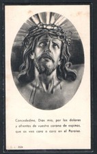 Usado, Cartão sagrado antigo del Santo Cristo de Limpias imagem pieuse santino estampa comprar usado  Enviando para Brazil