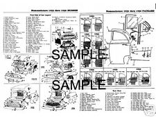 1946 1947 1948 1949 1950 1951 1952 a 1955 Willys & Jeep Body Part Frame Sheets, usado comprar usado  Enviando para Brazil