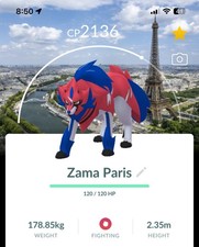 Pokemon Go Zamazenta Paris cartão de localização - Normal (não brilhante) comprar usado  Enviando para Brazil