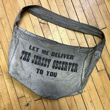 Usado, Vintage The New Jersey Observer Lona Jornal Entrega Menino Bolsa Correio Antigo comprar usado Usado, Vintage The New Jersey Observer Lona Jornal Entrega Menino Bolsa Correio Antigo comprar usado  Enviando para Brazil