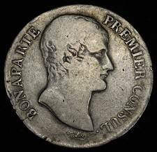 França Napoleão I Bonaparte Premier Cônsul 5 Cinco Francos 1803 AN 12 B Rouent comprar usado França Napoleão I Bonaparte Premier Cônsul 5 Cinco Francos 1803 AN 12 B Rouent comprar usado  Enviando para Brazil
