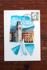 Cartolina commemorativa riva usato  Roma