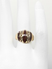 Anel de ouro amarelo 14k designer US$ 3.400 3 quilates diamante osso de dinossauro PESADO 7 g, usado comprar usado  Enviando para Brazil