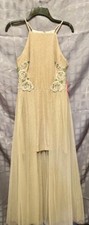 Vestido de coquetel Social Couture bege com flores comprar usado  Enviando para Brazil
