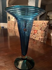 Blenko vase cobalt for sale  Chapin