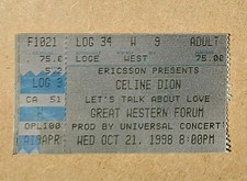 Celine dion ticket for sale  Northridge