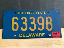 1966 delaware license for sale  Sarasota
