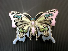 BIJOUX Patrizia Pepe ... Broszka motyl ... Emaliowana i brokatowe cegły na sprzedaż  Wysyłka do Poland