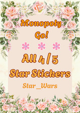🌸Monopoly.Go🌸🍀Adesivo All 4/5 Stars🚀🍀Star_Wars🌸Todos os adesivos🍀Barato🌸 comprar usado  Enviando para Brazil