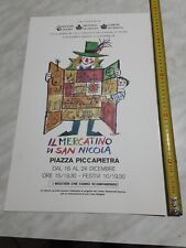Manifesto luzzati mercatino usato  Genova