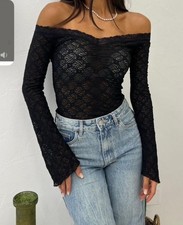 Maglia pizzo nero usato  Barletta