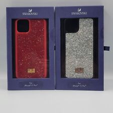 NOVO LOTE DE 2 CAPAS RÍGIDAS SWAROVSKI PRETAS VERMELHAS COBERTAS iPhone 11 PRO, usado comprar usado  Enviando para Brazil