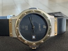 Hublot MDM Geneve quartzo ouro amarelo 18K e aço 30mm ref. CAIXA 1391,2 com viagem comprar usado Hublot MDM Geneve quartzo ouro amarelo 18K e aço 30mm ref. CAIXA 1391,2 com viagem comprar usado  Enviando para Brazil