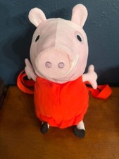 Mochila de pelúcia Peppa Pig 15 polegadas brinquedo portátil (rosa e vermelho) comprar usado  Enviando para Brazil