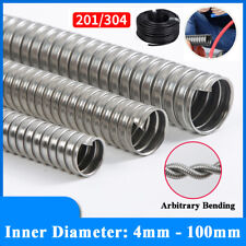 4 -100mm Flexschlauch Edelstahl Panzerschlauch Metallschlauch Kabelschutz Sleeve comprar usado  Enviando para Brazil