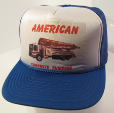 Chapéu caminhoneiro American Concrete Pumping azul masculino Manchester Iowa equipamento de construção comprar usado  Enviando para Brazil