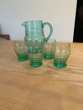 Green glass drinking for sale  NEWBURY