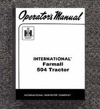 504 tractor manual for sale  Addison