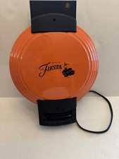 Waffle belga elétrica genuína Fiesta Fiestaware Ware laranja antiaderente, usado comprar usado  Enviando para Brazil