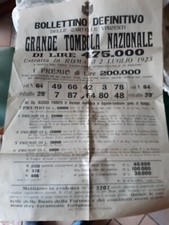 1925 manifesto bollettino usato  Marino