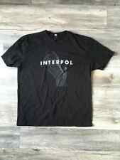 Camisa preta Interpol, camiseta de algodão nova em folha, presente para fã comprar usado  Enviando para Brazil