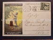 Cartolina pubblicitaria pirell usato  Italia