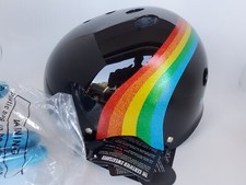 CAPACETE SWEATSAVER TRIPLO OITO CERTIFICADO - L/XL PRETO E ARCO-ÍRIS NOVA CAIXA ABERTA comprar usado  Enviando para Brazil