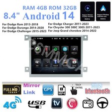 Leitor multimídia automotivo 8,4 polegadas câmera 4+32G compatível com Chrysler 300 300C 300S 2011-2023 comprar usado  Enviando para Brazil