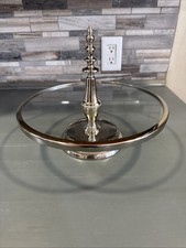 Glass silver cake for sale  Mount Gilead