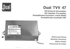 Dual bedienungsanleitung tvv gebraucht kaufen  Salzgitter