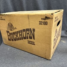 Garrafa de cerveja Buckhorn vintage encerada caixa de papelão comporta 24 garrafas 16,5x9,5x10,5 comprar usado  Enviando para Brazil