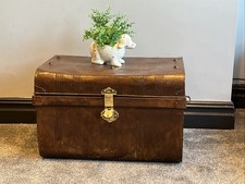 Vintage metal trunk for sale  LOUGHBOROUGH
