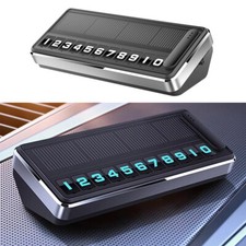 Acessórios de carro placa de número de telefone solar iluminação LED cartão de estacionamento temporário comprar usado  Enviando para Brazil