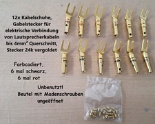 Kabelschuhe 24k vergoldet gebraucht kaufen  Duisburg