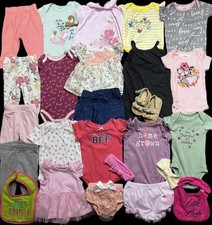 Lote de roupas para bebês meninas de 0 a 3 meses GAP Carter's vestidos de verão camisas calças sapatos comprar usado  Enviando para Brazil